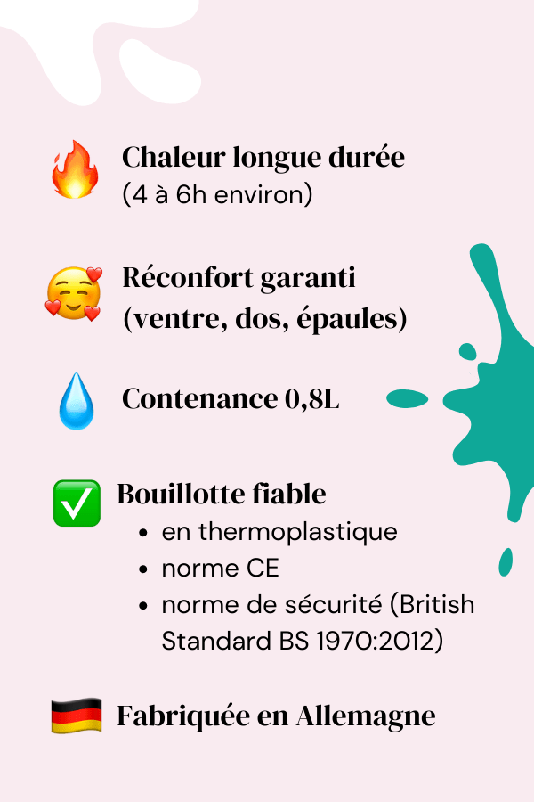 Mini bouillotte à eau 0,8L