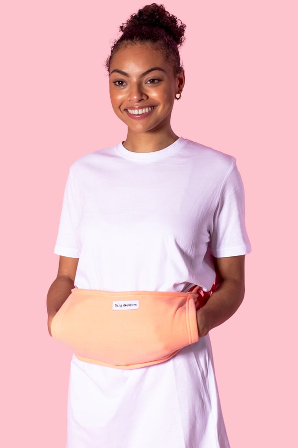 Bouillotte ceinture 100% coton pour soulager les douleurs menstruelles