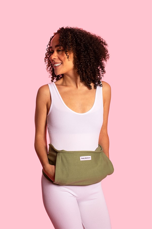 Ceinture bouillotte 100% coton chauffante pour soulager les douleurs menstruelles